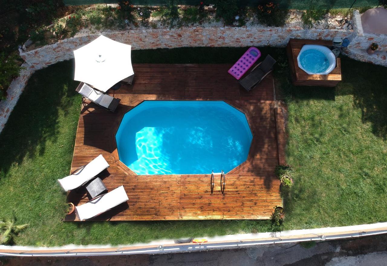 Ampelos Cretan Villa - Private Pool & Heated Ozone Jacuzzi Yerolákkos Exteriér fotografie